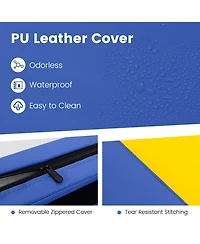 10' x 4' 2" 4-Panel Folding Exercise Mat with Carrying Handles for Gym Yoga