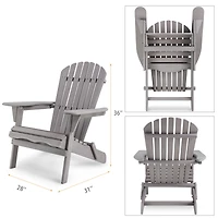 Streamdale Adirondack Folding Lounge Patio Chairs (Set of 2)
