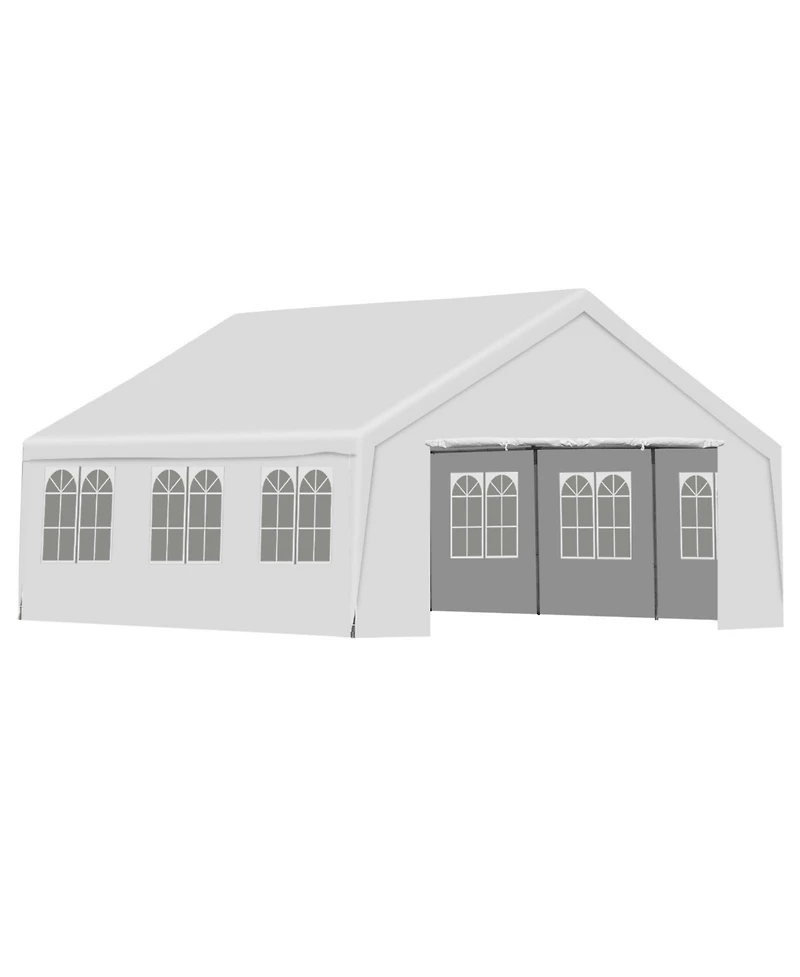 Aoodor x 20 Ft. Marquee Party Tent with Church Window Sidewalls ,Waterproof Pavillion Tent ,Outdoor Event Tent,Wedding Party Tent