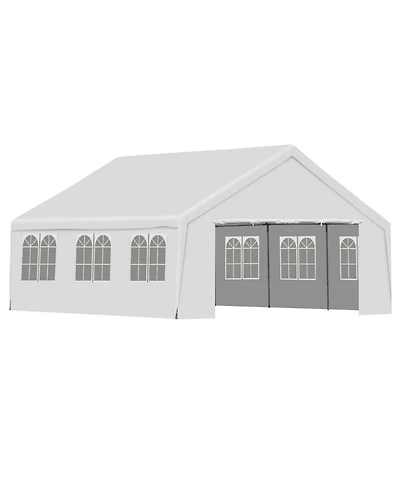Aoodor x 20 Ft. Marquee Party Tent with Church Window Sidewalls ,Waterproof Pavillion Tent ,Outdoor Event Tent,Wedding Party Tent