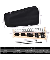27 Note Glockenspiel Xylophone with 2 Rubber Mallets