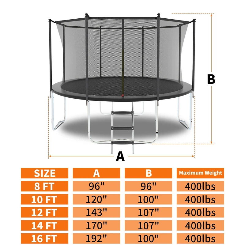 Streamdale 8FT Kids Fitness Trampoline - Easy Installation