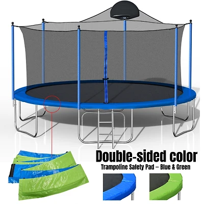 Streamdale 14FT Trampoline with Hoop, Ladder, Safety Net