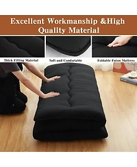 Caromio Full Size Futon Mattress Floor Mattress Pad Portable Dorm Sleeping Pad, 54"x 80"