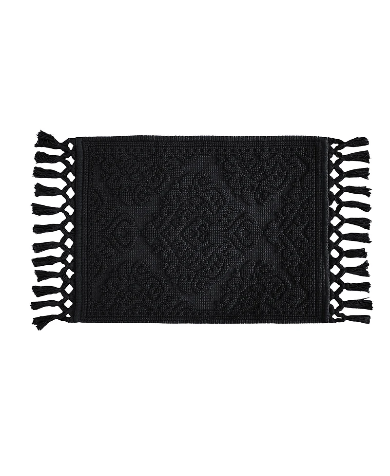 Jean Pierre New York Ricardo Fringe Cotton Bath Rug 17" x 31"