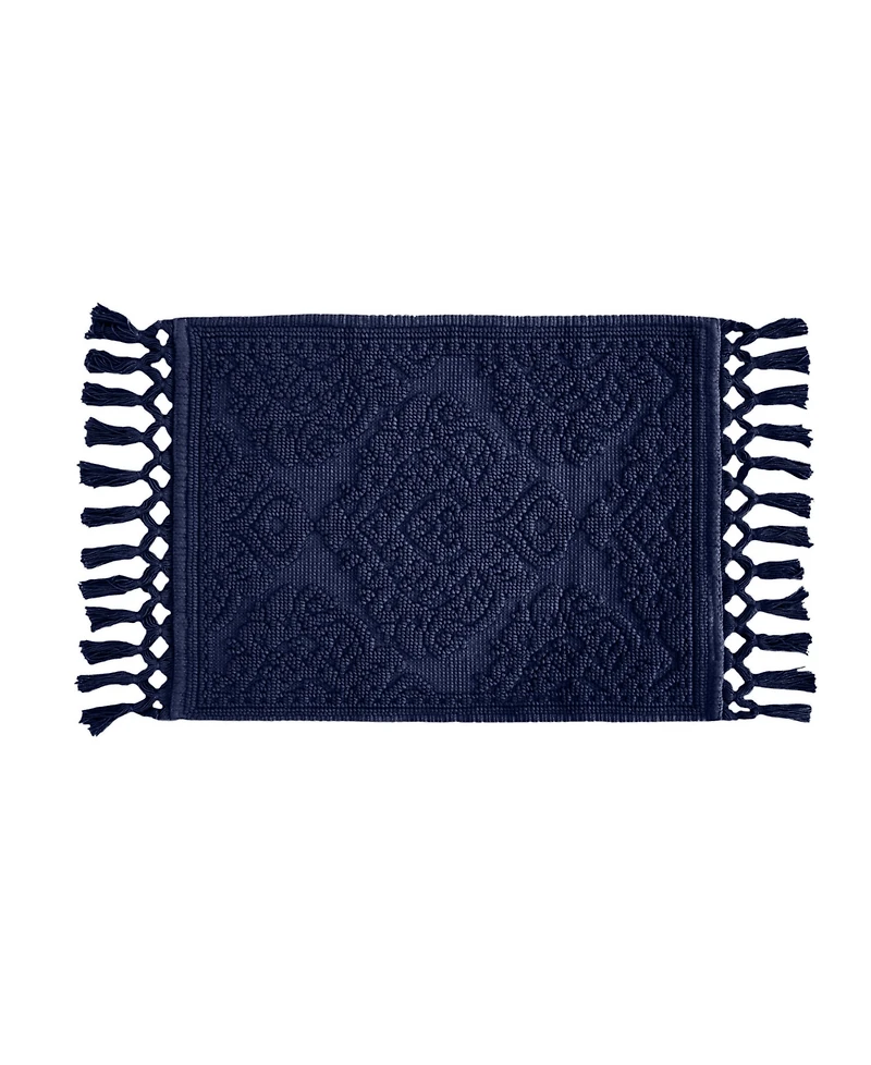 Jean Pierre New York Ricardo Fringe Cotton Bath Rug 17" x 31"