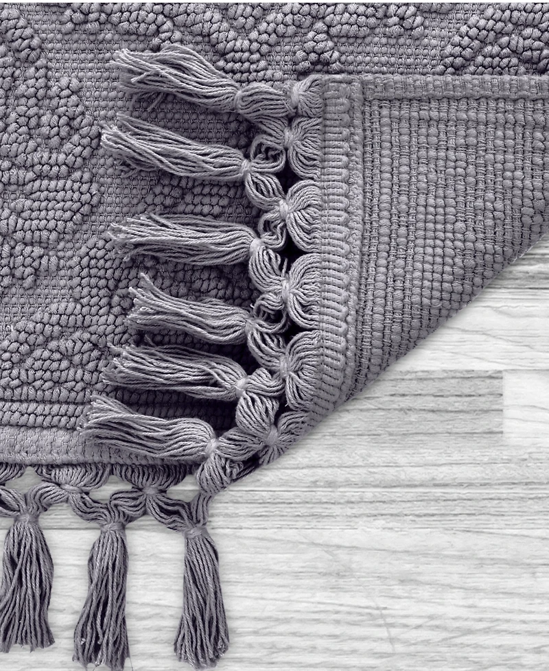 Jean Pierre New York Ricardo Fringe Cotton Bath Rug 17" x 31"