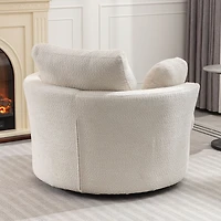 Streamdale Cozy Oversized Swivel Chair with Pillows for Living Room