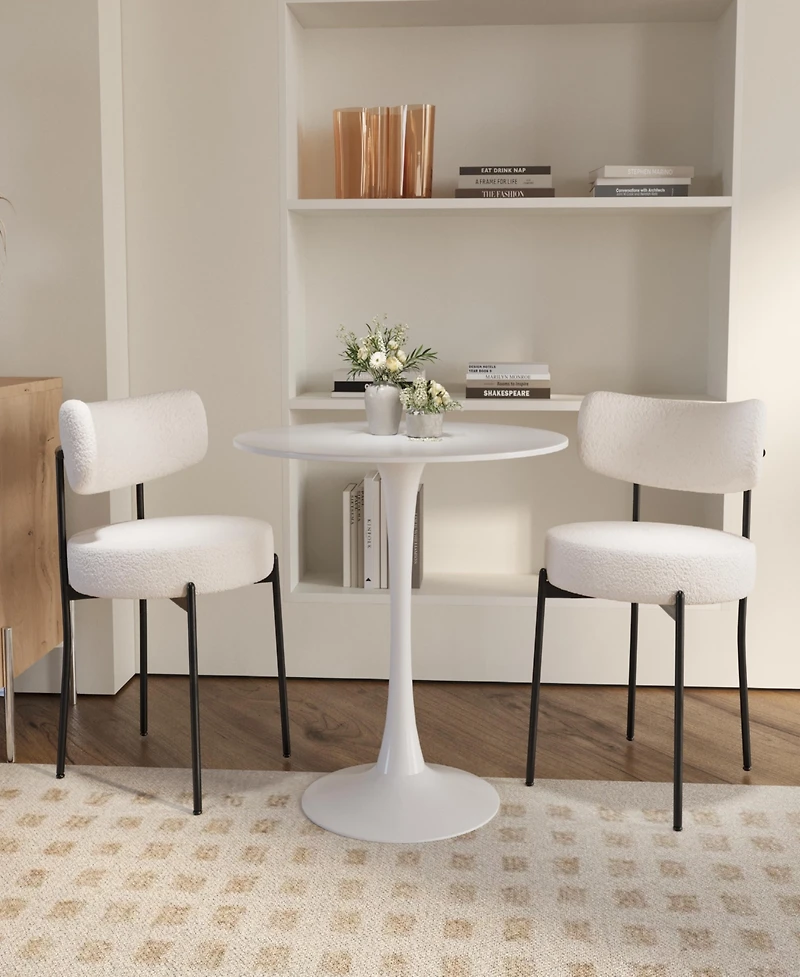 Streamdale 3-pc Round Dining Table Set & Upholstered Chairs