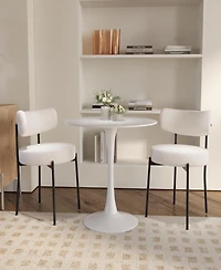 Streamdale 3-pc Round Dining Table Set & Upholstered Chairs