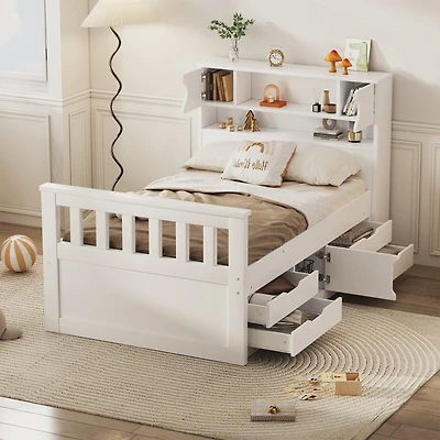 Streamdale Captain Bed Frame with Storage and Shelves