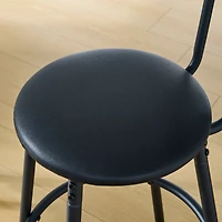 Simplie Fun Rustic Brown Bar Table Set with Upholstered Stool