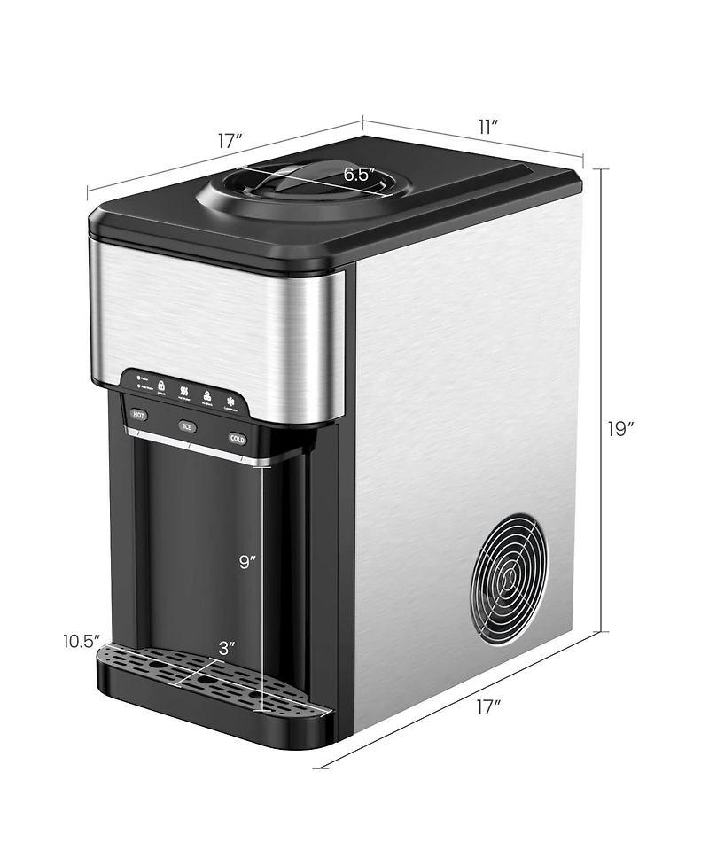 Inolait Sugift Water Cooler Dispenser 3-in-1 with Built-in Ice Maker and 3 Temperature Settings
