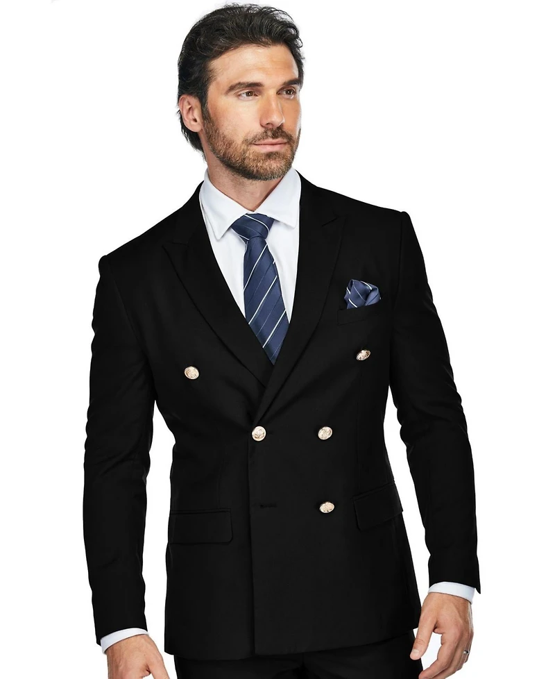 Gino Vitale Men's Slim Fit 2-Piece Double Breasted Suit