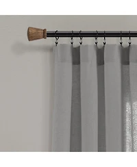 Lush Decor Linen Button Window Curtain Panels