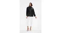 Furniq Uk Women's Genuine Leather Jacket, Black