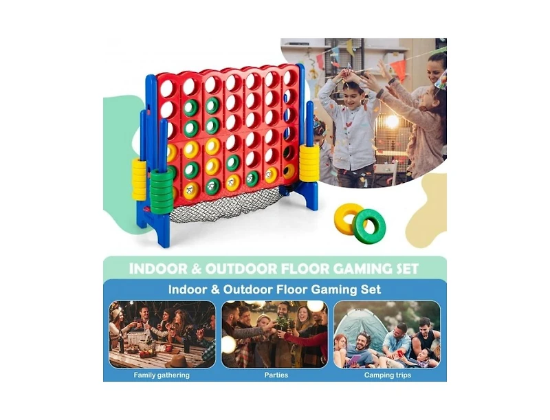 Slickblue 4-to-Score Giant Game Set with Net Storage-Blue