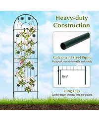 Slickblue 2 Pack 71 x 20 Inch Metal Garden Trellis Rustproof Plant Support for Climbing Plants