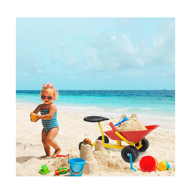 Slickblue 8" Heavy Duty Kids Ride-on Sand Dumper w/ 4 Wheels