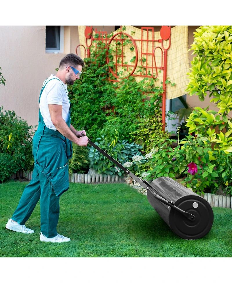 Slickblue 39 Inch Wide Push/Tow Lawn Roller