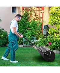 Slickblue 39 Inch Wide Push/Tow Lawn Roller