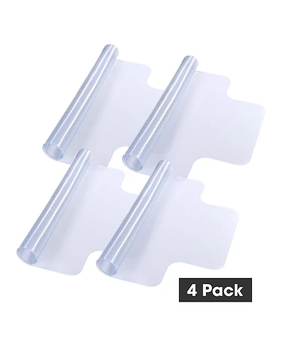 Yescom Clear Office Chair Mat for Low Pile Carpet 48" x 36" Thicken 1/8" with Lip 4PCS Plastic Floor Protector Home Studio
