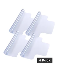 Yescom Clear Office Chair Mat for Low Pile Carpet 48" x 36" Thicken 1/8" with Lip 4PCS Plastic Floor Protector Home Studio