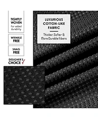Clara Clark Heavy Duty Fabric Water-resistant Shower Curtains - Waffle Design 72"x72"