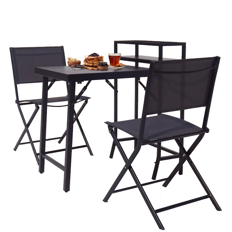 Streamdale Furniture 3-Piece Black Patio Bistro Set