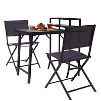 Streamdale Furniture 3-Piece Black Patio Bistro Set
