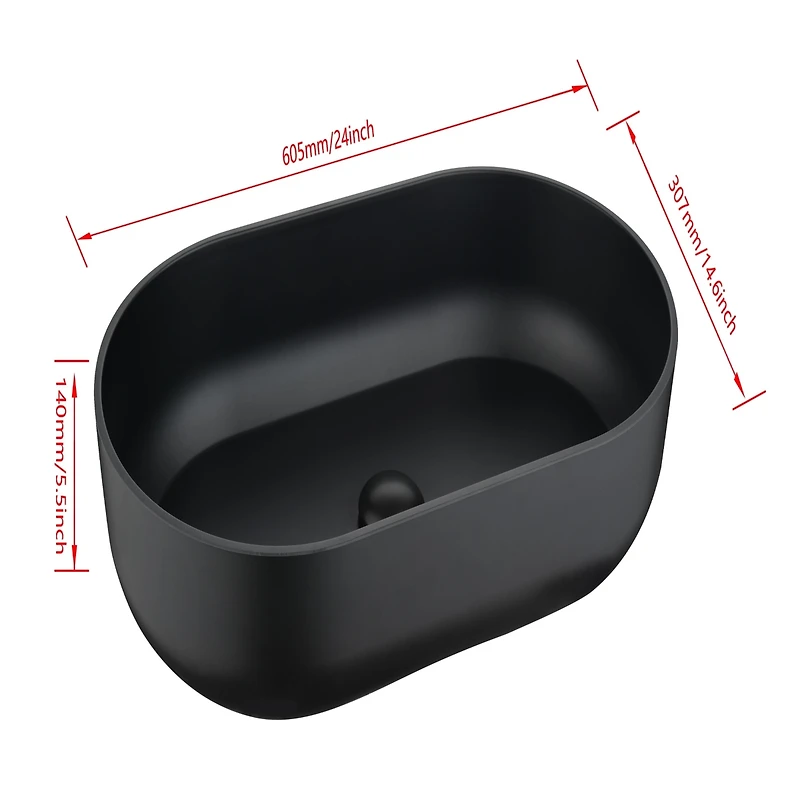 Streamdale 24x14x5.5 Matte Shell Bathroom Sink
