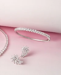 Arabella Cubic Zirconia Bangle Bracelet in Sterling Silver