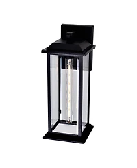 Cwi Lighting 16.4" Metal Blackbridge 1 Light Outdoor Wall Lantern