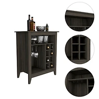 Streamdale New Canaan 6-Bottle 1-Drawer 1-Shelf Bar Cabinet Carbon Espresso