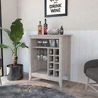 Streamdale New Canaan 6-Bottle 1-Drawer 1-Shelf Bar Cabinet Carbon Espresso