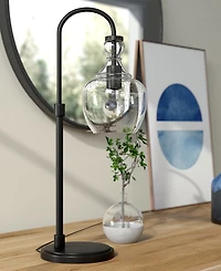 Hudson & Canal Verona 27" Tall Arc Table Lamp with Glass Shade