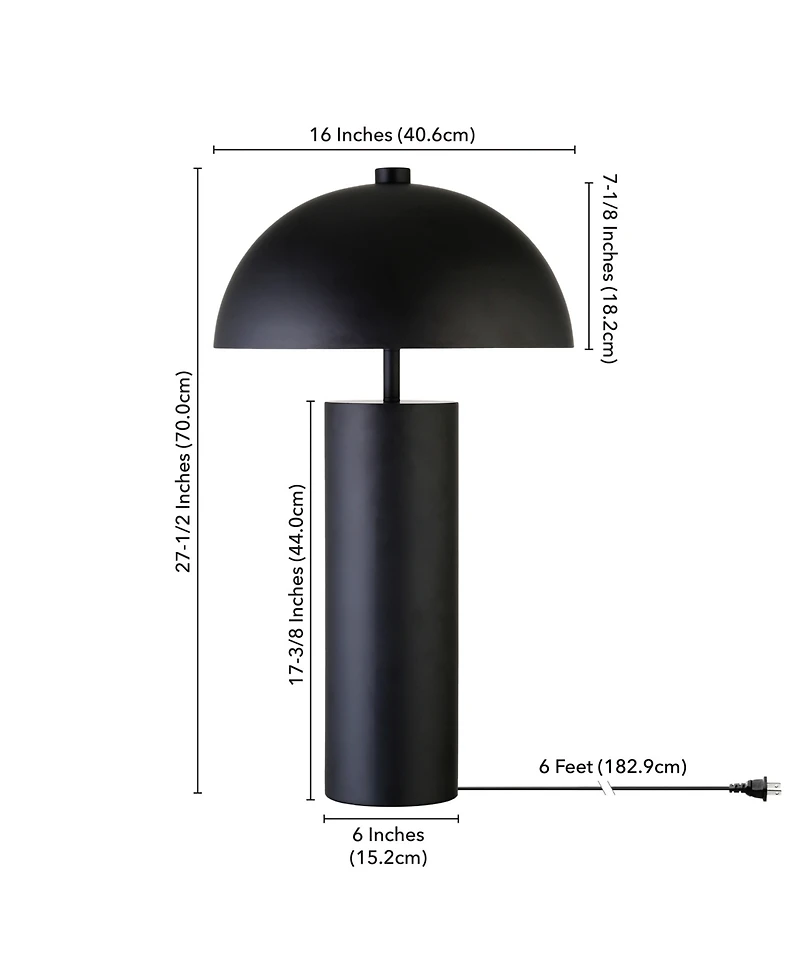 Hudson & Canal York 27" Tall Table Lamp with Metal Shade