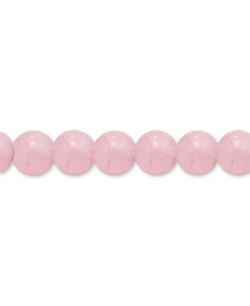 Giani Bernini Rose Quartz & Cubic Zirconia Heart Bead Stretch Bracelet in 18k Gold-Plated Sterling Silver