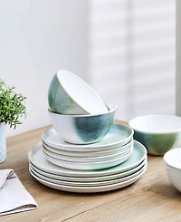 Sango Sittera Color Block Reactive 12 Pc. Dinnerware Set, Service for 4