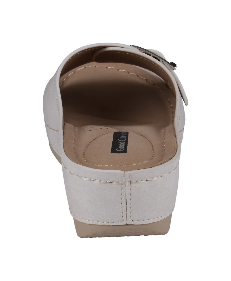 Gc Shoes Women's Justina Buckle Comfort Wedge Sandals