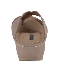 Gc Shoes Women's Dafni Thong Comfort Wedge Sandals