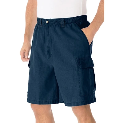 KingSize Big & Tall Knockarounds 8" Full-Elastic Cargo Shorts