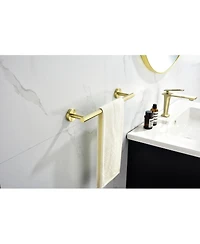 Simplie Fun 6-Piece Brushed Gold Bathroom Hardware Set