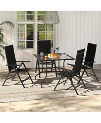 Costway Pcs Patio Folding Chair Outdoor Chairs with Padded Seat