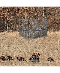 Turkey Hunting Ground Blind 2-Panel Pop Up Fence with 3 Shoot Through Ports