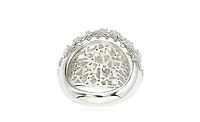 Suzy Levian Sterling Silver Cubic Zirconia Double Layer Open Web Ring