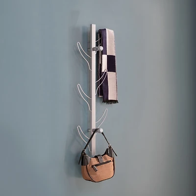 Coat Hat Rack Silver