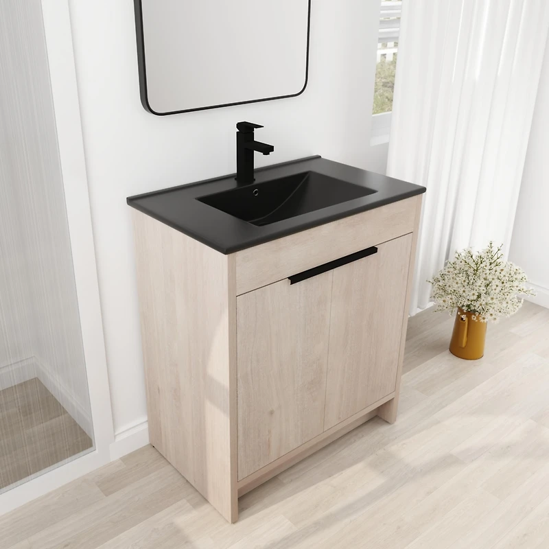 Streamdale 30 Inch Bathroom Vanity Plywood With 2 Drawers