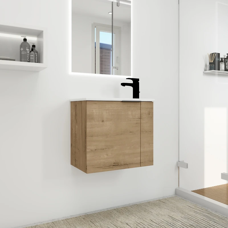 Streamdale 22" Floating Bathroom Vanity with Sink & Soft Close Door