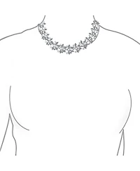 Bling Jewelry Large Fashion Leaves Leaf Motif Simulated White Pearl Cubic Zirconia Pave Cz Leaf Bib Statement Necklace Jewelry Set s